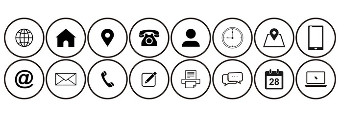 web icon set, website icon set, vector symbol illustration