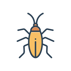 Color illustration icon for cockroach