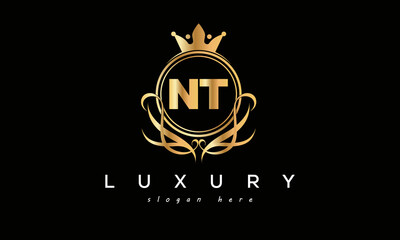 NT royal premium luxury logo with crown	