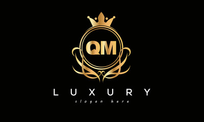 QM royal premium luxury logo with crown	