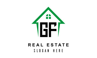 Fototapeta premium GF real estate logo vector