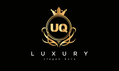 UQ royal premium luxury logo with crown	