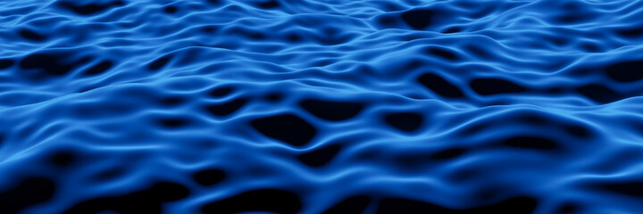 3D abstract Blue water background