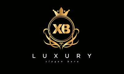 XB royal premium luxury logo with crown	