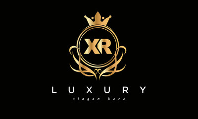 XR royal premium luxury logo with crown	
