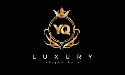 YQ royal premium luxury logo with crown	