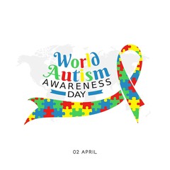 world autism awareness day. suitable for greeting card, poster and banner.