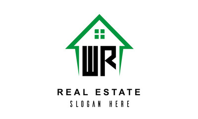 WR real estate logo vector