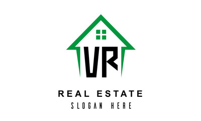 VR real estate logo vector