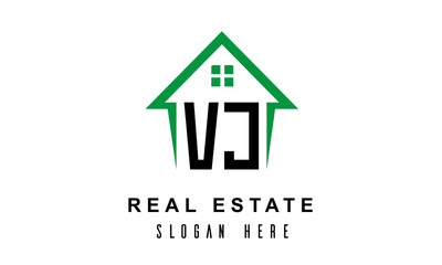 VJ real estate logo vector