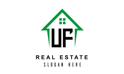 Fototapeta premium UF real estate logo vector