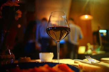 table setting in restaurant dinner abstract view interior hotel