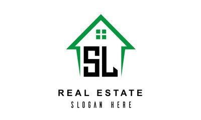 SL real estate logo vector