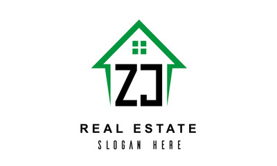 ZJ real estate logo vector