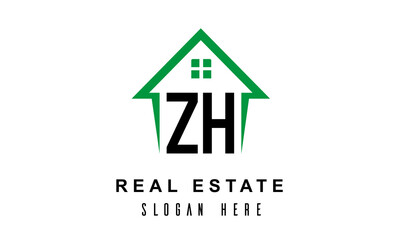 ZH real estate logo vector
