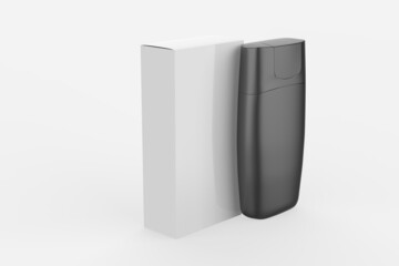 Plastic jar bottle with organic natural honey on white background. 3d illustration