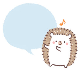 踊るハリネズミとフキダシ