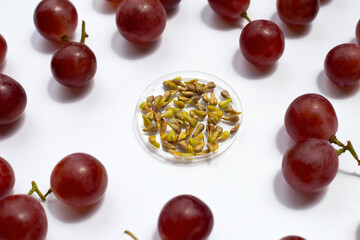 Fresh grape on white background.