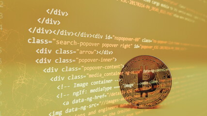 Computer script. Software background. Source code photo. Website programming code. Programmer...