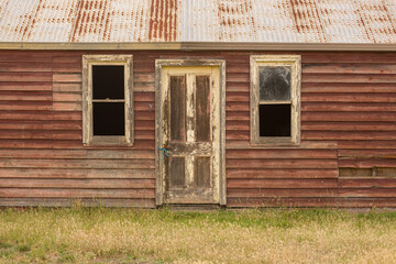 Abandoned wooden farm cottage