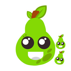 vegetables swith smile face illustration. world vegan day, healthy food illustration design.