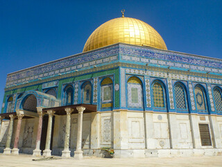 イスラエル・エルサレムにあるイスラム教の聖地岩のドーム