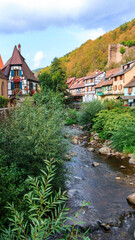 Fototapeta na wymiar View of the Kaysersberg village in Alsace during the summer