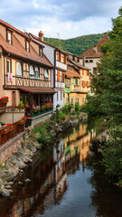Fototapeta na wymiar View of the Kaysersberg village in Alsace during the summer