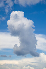 white large cloud against the blue sky