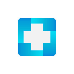 Obraz premium cross medical logo template vector icon