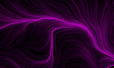 Neon digital flow fields