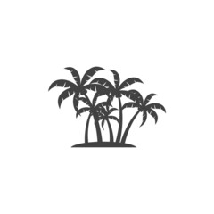 Fototapeta na wymiar Coconut trees icon design illustration template