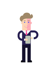 Character for presentations. Project manager, manager. Powerpoint character