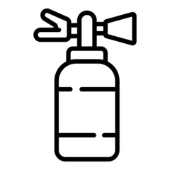 Fire extinguisher icon outline vector. Safety pictogram. Foam prevention