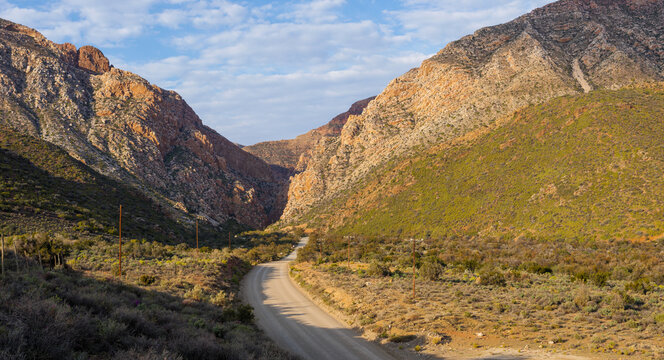 Swartberg Pass through the Swartberg Mountains. Great Karoo. Prince Albert. Western Cape. South Africa