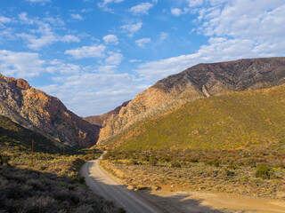 Swartberg Pass through the Swartberg Mountains. Great Karoo. Prince Albert. Western Cape. South...