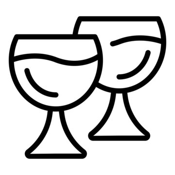 recommend clip art: Wine glass icon outline vector. French bottle. Grape alcohol