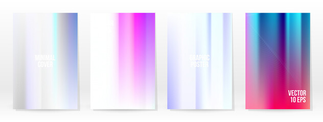 Holographic Poster Set Iridescent Technology Cover