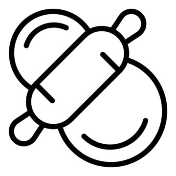 rolling pin dough outline clip art preview