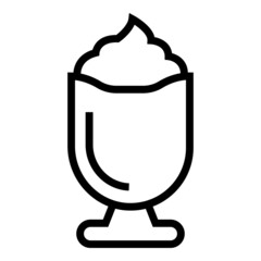 Cold gelato icon outline vector. Ice cream. Chocolate gelato