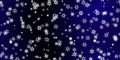 Falling Snowflakes seamless pattern flying snow