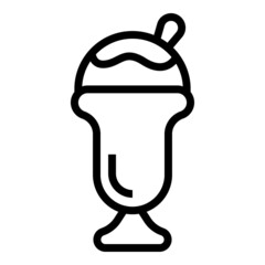 Popsicle gelato icon outline vector. Cold ice cream. Chocolate gelato