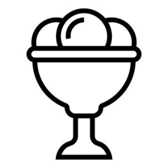 Cute gelato icon outline vector. Fruit gelato. Summer icecream