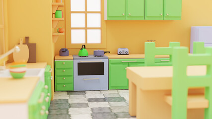 3d visualization of the toy kitchen