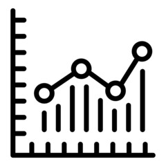 Product graph icon outline vector. Diagram chart. Info template