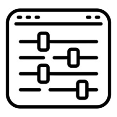 Equalizer icon outline vector. Equal balance. Business equilibrium