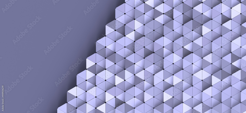 Poster volumetric figures at different levels as background and texture. backdrop for video and tv studio.