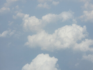 Clouds on the plane in the morning