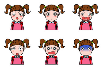 小学生の表情　驚き顔①