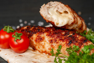 kebab with cheese